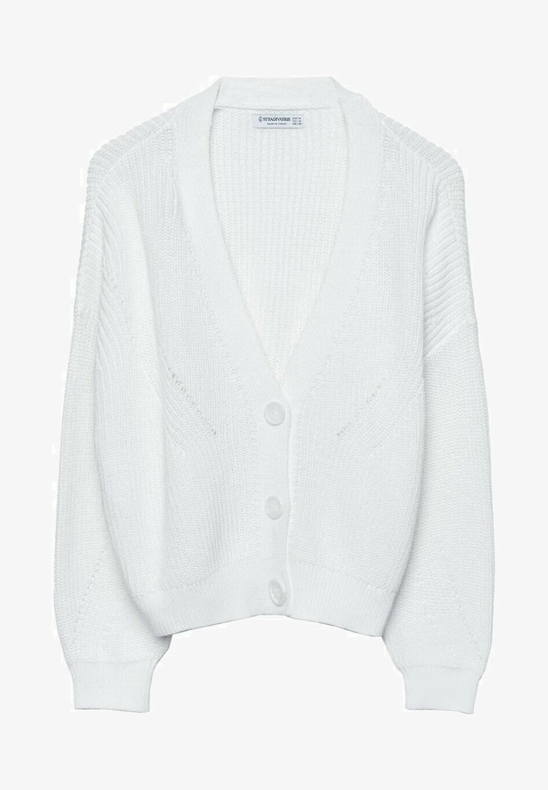 Stradivarius FADED-EFFECT - Strickjacke - Off White 5 Stradivarius FADED-EFFECT - Strickjacke - Off White – Bild 5