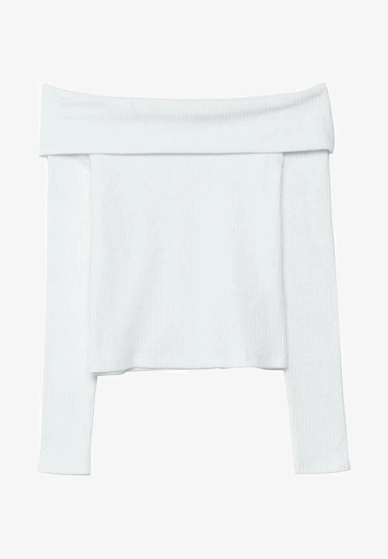 Stradivarius MIT CARMEN-AUSSCHNITT - Langarmshirt - Off White 5 Stradivarius MIT CARMEN-AUSSCHNITT - Langarmshirt - Off White – Bild 5