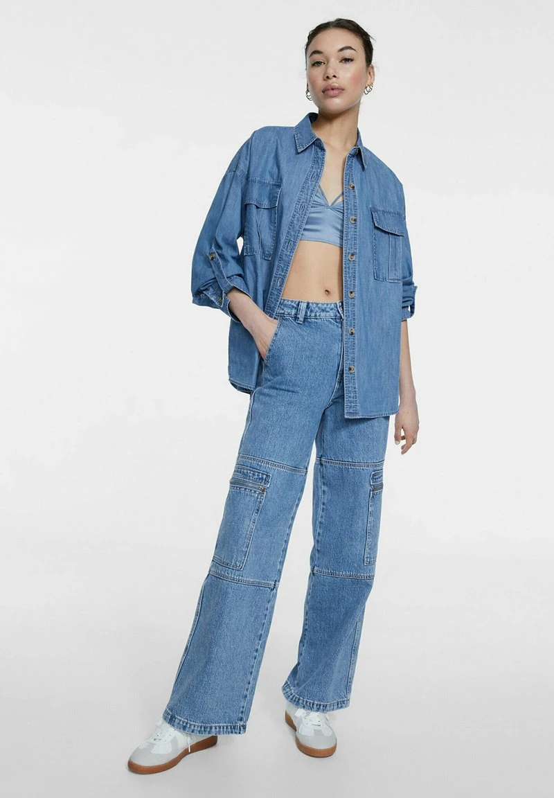 Stradivarius FLOWING - Jeansjacke - Light Blue 2 Stradivarius FLOWING - Jeansjacke - Light Blue – Bild 2