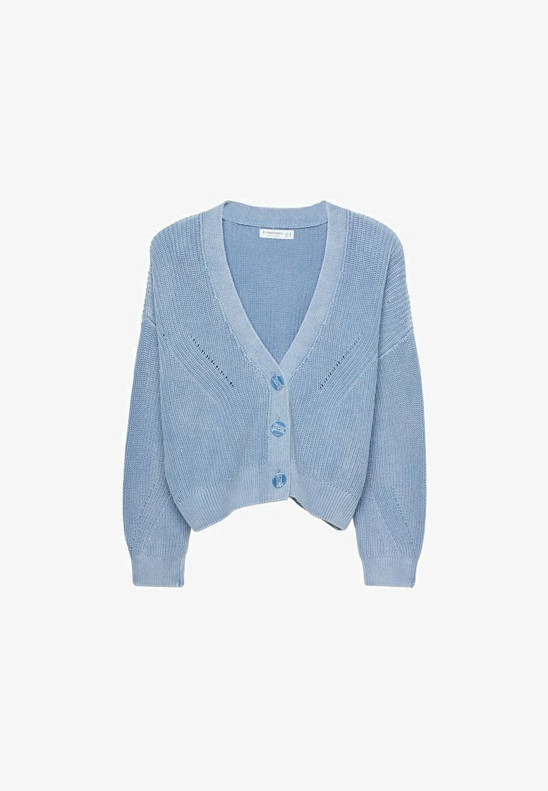 Stradivarius FADED-EFFECT - Strickjacke - Neon Blue 5 Stradivarius FADED-EFFECT - Strickjacke - Neon Blue – Bild 5