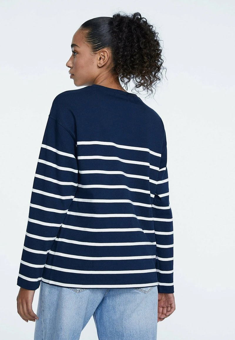 Stradivarius MIT STREIFEN - Langarmshirt - Dark Blue 3 Stradivarius MIT STREIFEN - Langarmshirt - Dark Blue – Bild 3