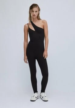 Stradivarius FIGURFORMENDER - Jumpsuit - Black