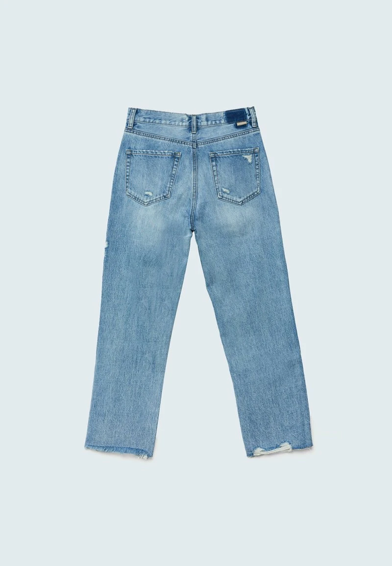 Stradivarius CROPPED - Jeans Straight Leg - Light Blue 6 Stradivarius CROPPED - Jeans Straight Leg - Light Blue – Bild 6